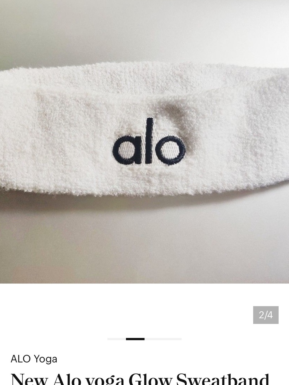 ALO Yoga glow White Sweatband - never worn